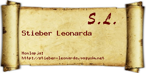 Stieber Leonarda névjegykártya